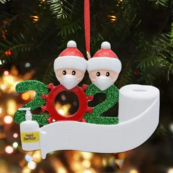 

Quarantine Christmas Birthdays Party Decoration Gift Product Personalized Hanging Ornament, Pandemic -Social Distancing party
