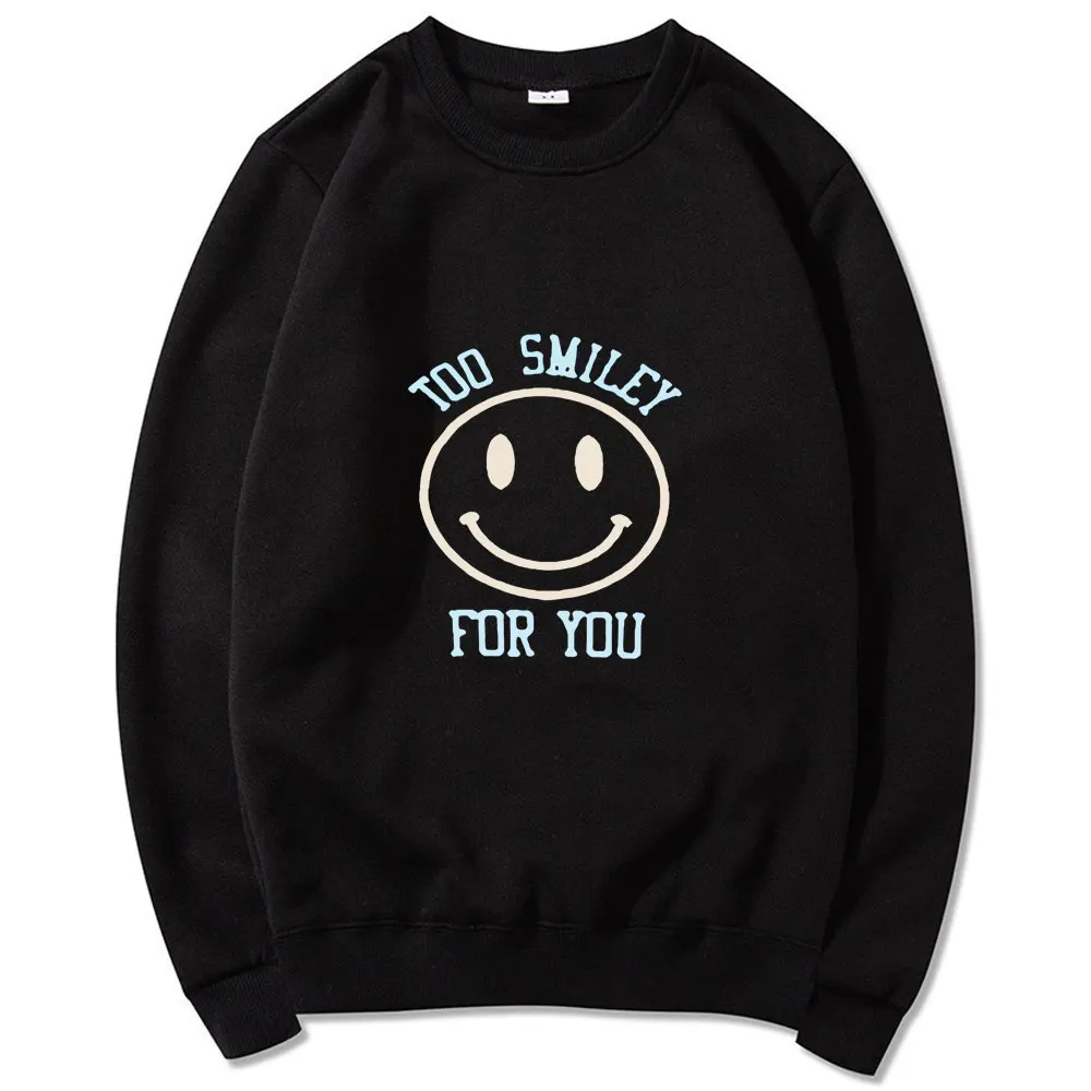 Пуловер Addison Rae интернет знаменитости TOO SMILEY для вас принт Harajuku Толстовка с