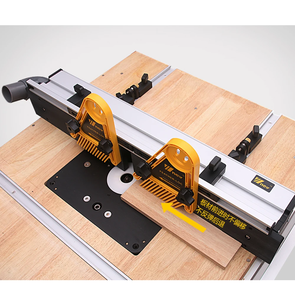 GanWei Milling Machine Aluminium Profile Fence with Sliding Brackets Tools Wood Work Router Saw Table Woodworking Workbenches