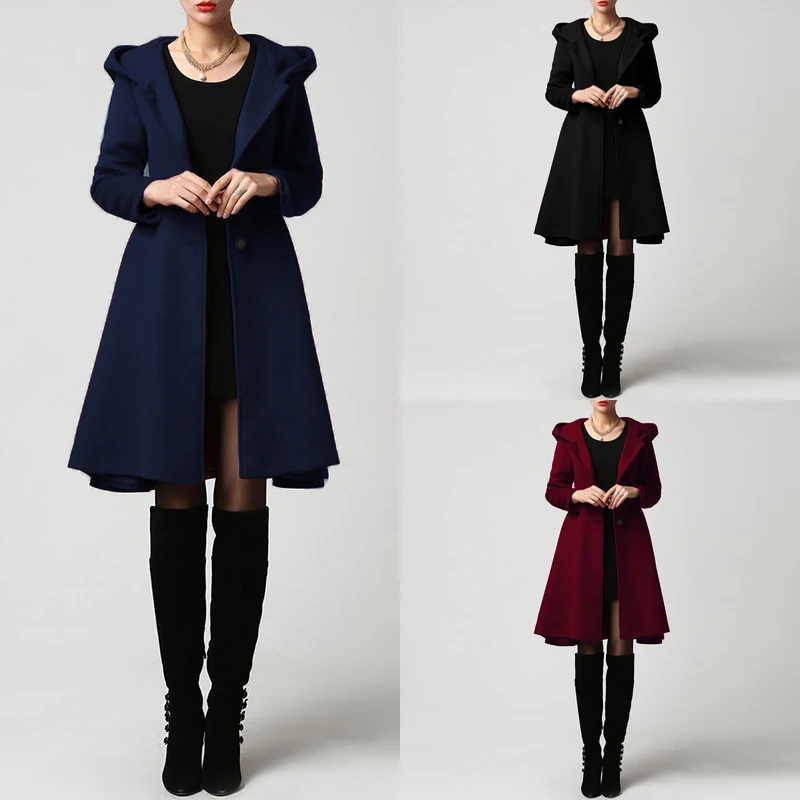 Very best Women Hoodies Coats Long Jackets 2019 ZANZEA Winter Turn Down Neck Overcoats Plus Size 5XL Ladies P