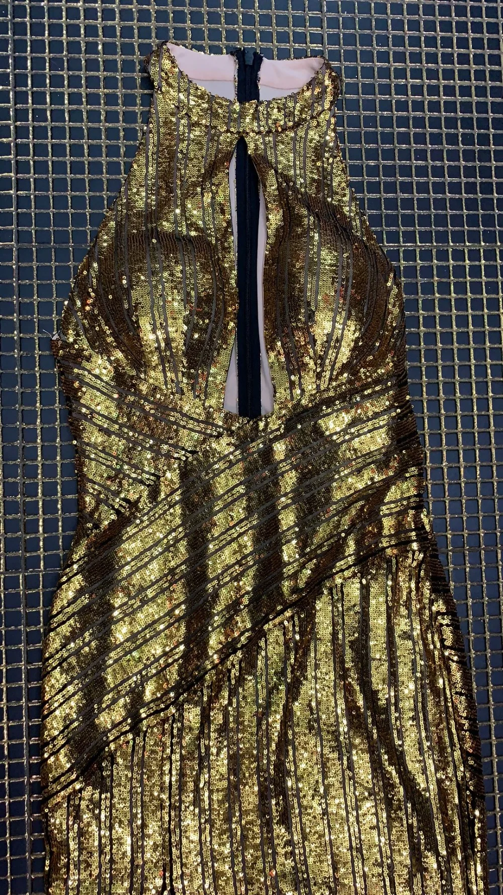 Новое женское золотое платье с блестками и круглым вырезом без рукавов Vestido Celebrity вечернее облегающее платье