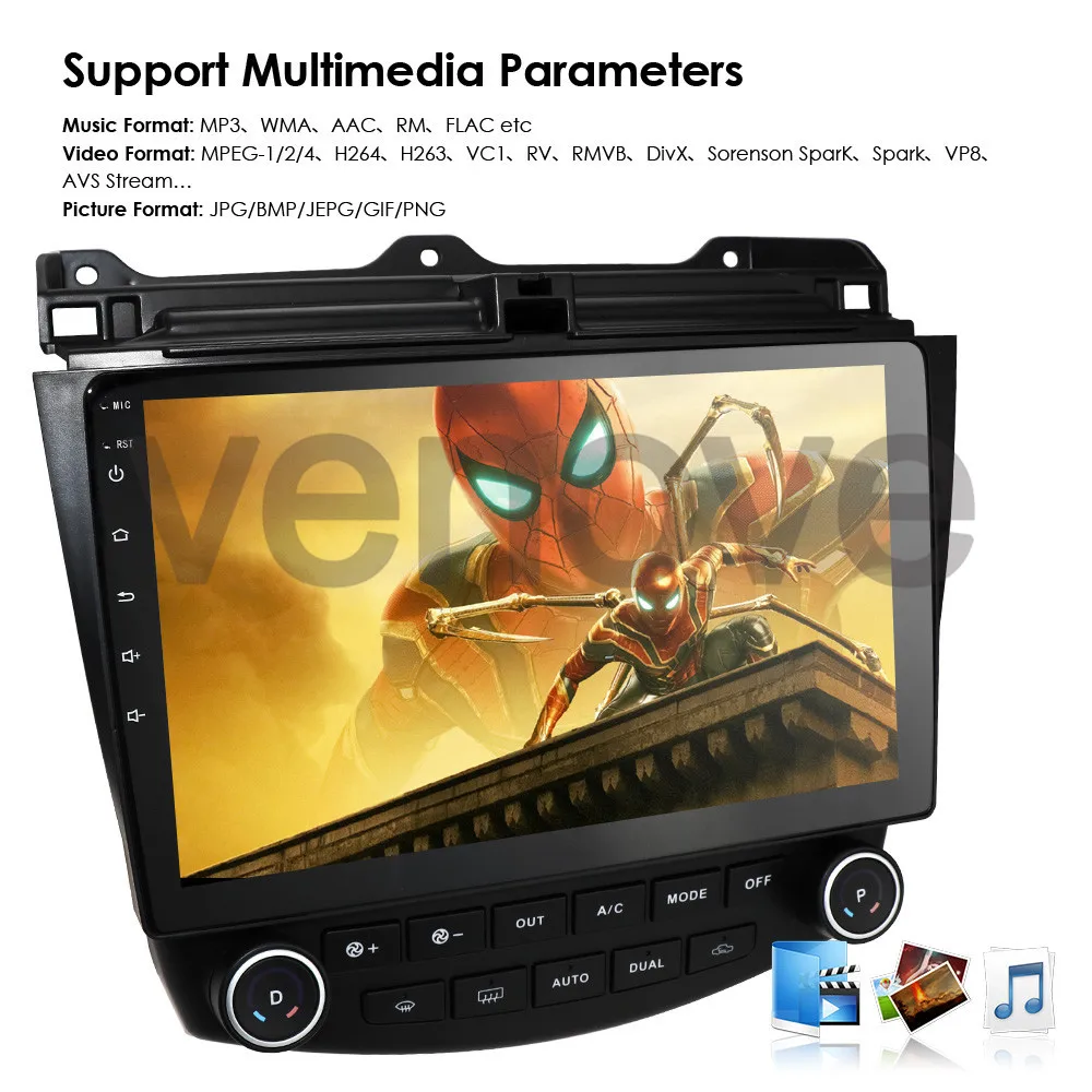 Sale Android 9.1 2Din Car Radio Multimedia Player For Honda Accord 7 2003-2007 Car GPS Navigation Auto Stereo Supports Rearview Camera 15