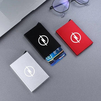 

For Opel astra j h g insignia mokka corsa d vectra Smart Wallet Thin ID Card Case RFID Automatically Metal Credit Card Holder