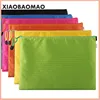 Bolsas de lona B8 A6 A5 B5 A4 B4 A3 con cremallera, coloridas, para documentos, carpeta de archivos, papelería, producción de archivadores de palabras escolares ► Foto 1/6