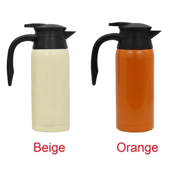 

12-24V 800ML Stainless Steel Safe Car Electric Heated Water Kettle Bottle Cup Travel Car Kettle Car Heater