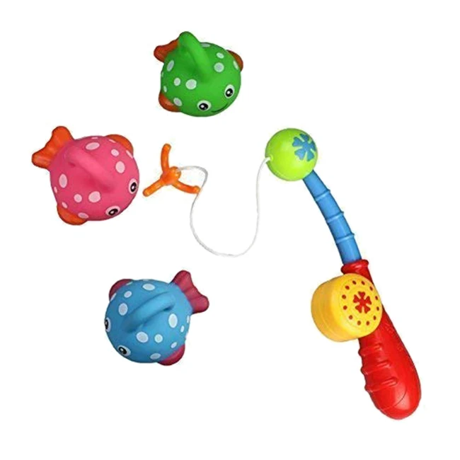 Игрушки для ванной для детей ясельного возраста красочные плавающие рыболовные игры с рыбы и стержень для ванной, бассейна, набор для душа
