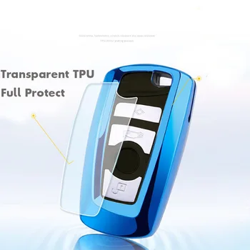 

3/4 Buttons Car key case Shell Set fob TPU Smart Fit for BMW F30 F31 F34 F10 F11 F07 F20 F25 F26 550i 535i 528i Z4 X1 X3 X4 M1