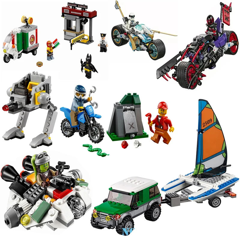 

City Scarecrow Super heros For Star Wars police officer with Batman Blocks For legoing friends Children's gift Ninjagoing Mech
