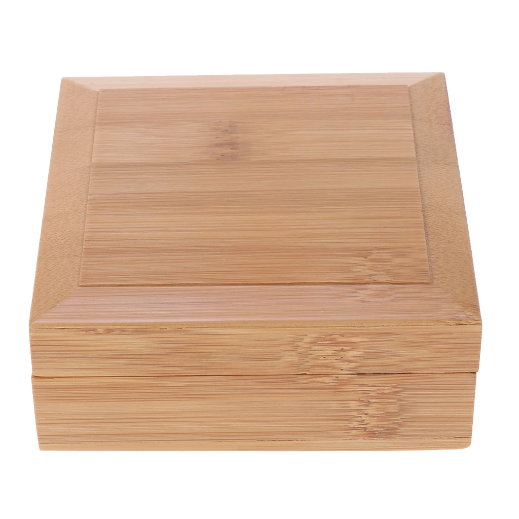 

Natural Wooden Jewelry Box Case for Watch Bangle Holder Showcase Necklace Display with Soft Silk Cloth Inner