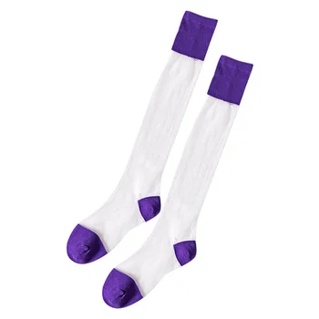 

Womans Mesh Breathable Kashi Calf Socks Fashion Color Long Thin Transparent Socks SER88