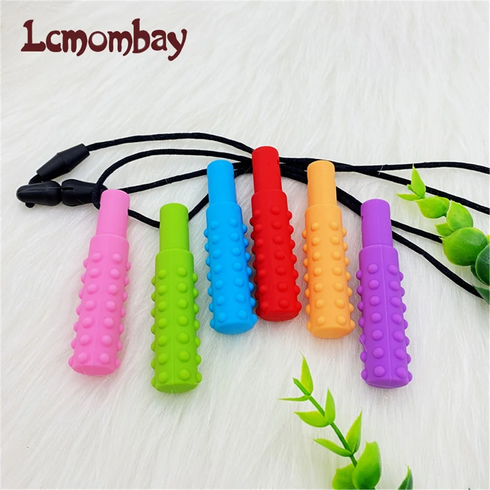 3PCS Sensory Chew Necklace A sensory oral aid teether toy for autism, hyperactivity, infant breastfeeding or special needs 3