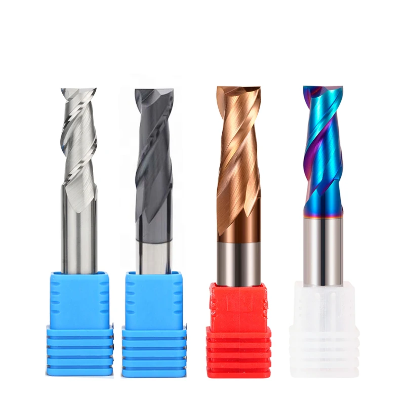 5mm Carbide Finishing End Mill HRC65  H35° Shank 6mm Blue Coating for Steel 