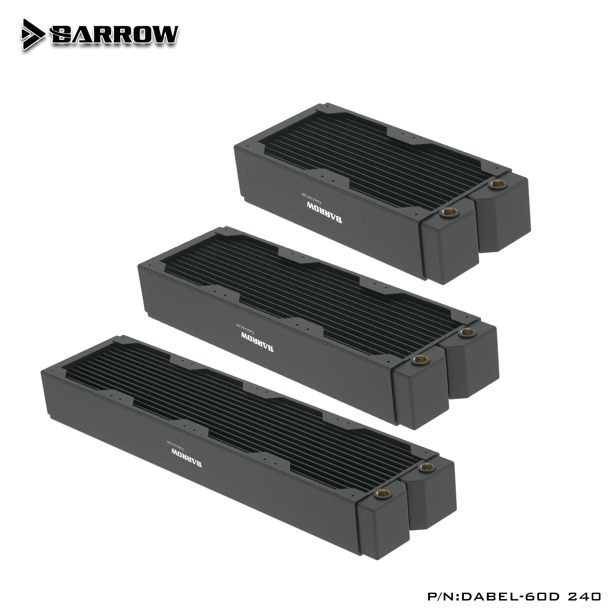 Медный одноволновый радиатор высокой плотности Barrow (толщиной 60 мм) Dabel-60d с