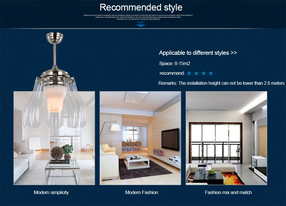 Светодиодный потолочный вентилятор, светильник с невидимым складывающимся современным вентилятором, современный минималистичный настенный пульт дистанционного управления, 220 В, ультра-тихий воздух