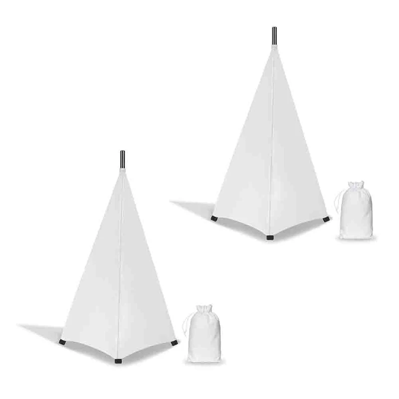 2X Speaker Stand Cover-DJ Bag with 360 Degree Cover Tripod Scrim Free Travel (One Pack-White) | Электроника
