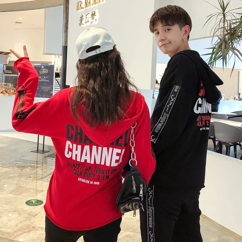 

2018 New Style Men Spring And Autumn Handsome Slim Fit Running Couples Casual Fashion Hoodie Sports WOMEN'S Suit