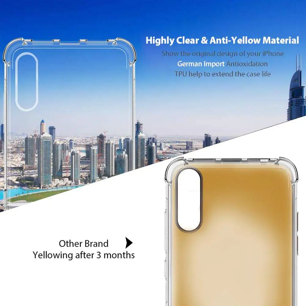 Crystal Soft Case with Airbags - Premium Silicone Rubber Cover
