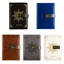 Винтажный блокнот B6, блокнот, дневник, планировщик, ежедневник, кожа, дневник с замком паролем, школьные офисы, канцелярские принадлежности L41E