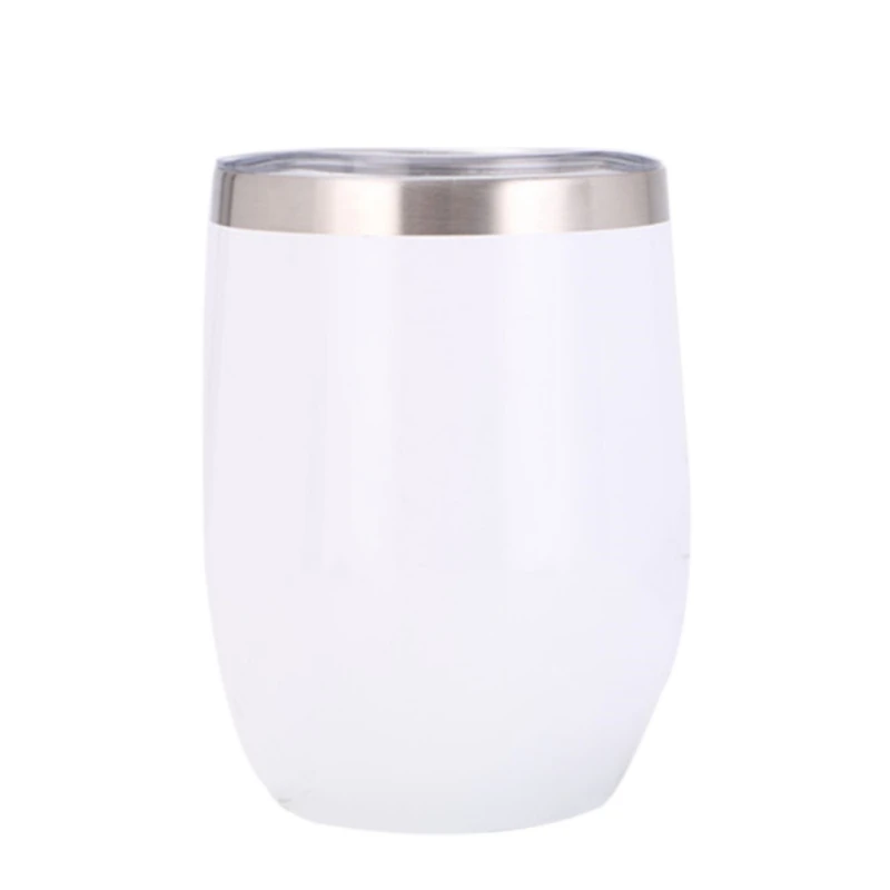 873W New-12oz бокал для вина с крышкой из нержавеющей стали, бокал для вина с двойными стенками, кофейная кружка для шампанского, коктейльное пиво - Цвет: 873W