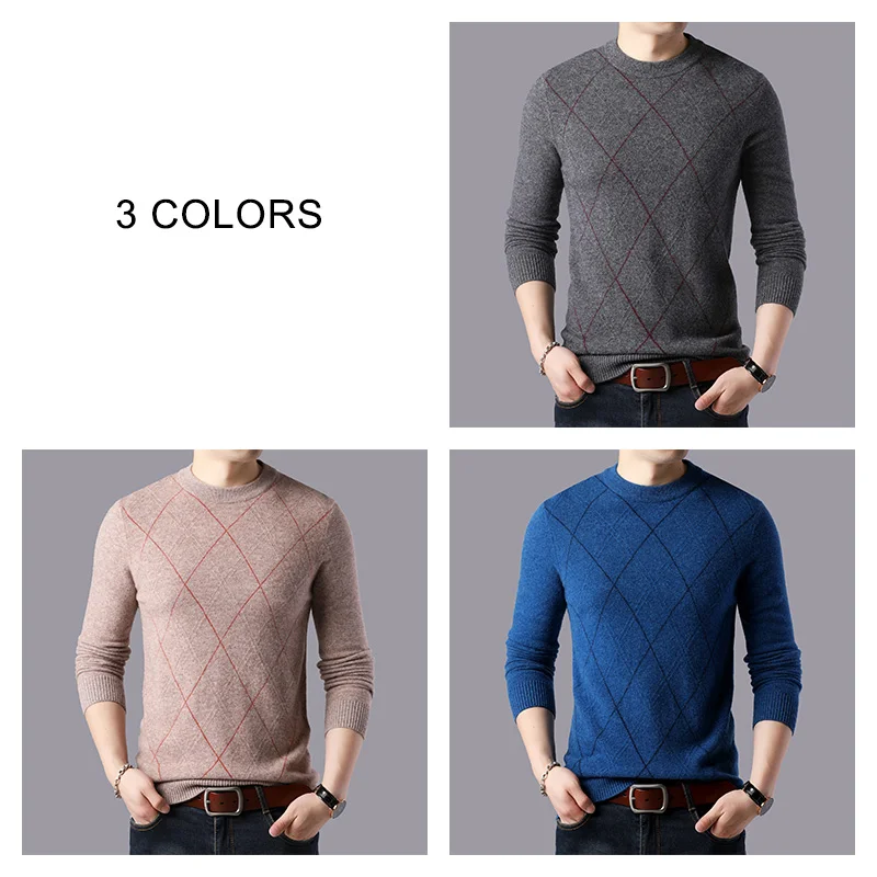 COODRONY Brand 100% Merino Wool Sweater Men Fashion Plaid Pull Homme Winter Thick Warm Pullover Men Soft Cashmere Sweaters 93048 COODRONY Brand 100% Merino Wool Sweater Men Fashion Plaid Pull Homme Winter Thick Warm Pullover Men Soft Cashmere Sweaters 93048