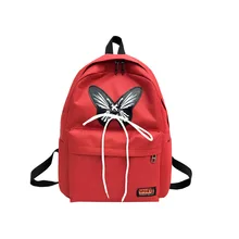 Школьная Сумка холщовый рюкзак для школьников средней школы стиль Бабочка бандажная ткань рюкзак для девочек лучший друг рюкзак Wh