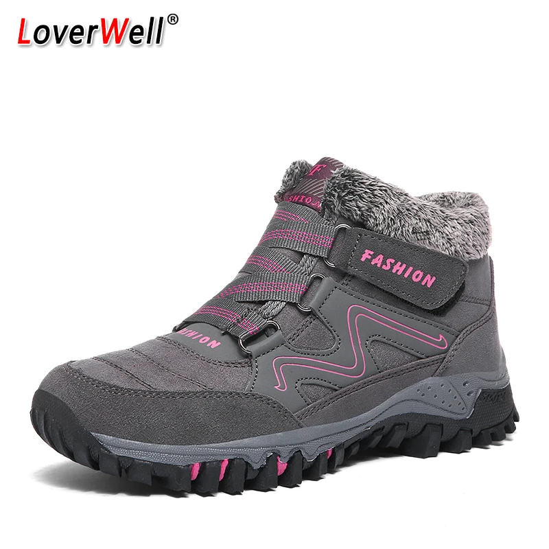 Men Boots Winter Warm Snow Boots with Fur Men Women Boots Work Shoes Men Tactical Boot Waterproof Rubber Unisex Shoes Plus Size