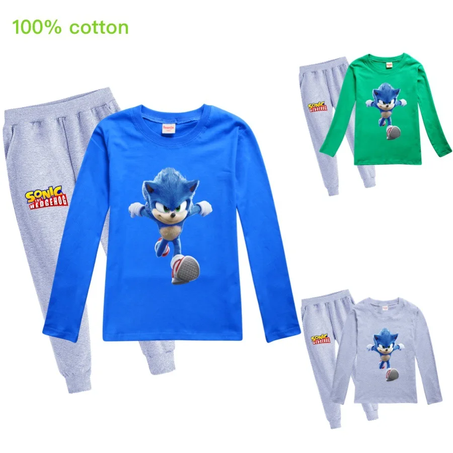 Новинка 2021 пижамный комплект для маленьких детей хлопковая футболка с длинным