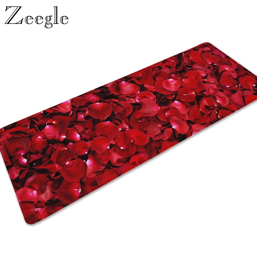 Zeegle Rugs and Carpets for Home Living Room Long Rectangle Kitchen Carpet Flannel Soft Hallway Floor Rug Anti Slip Bathroom Rug