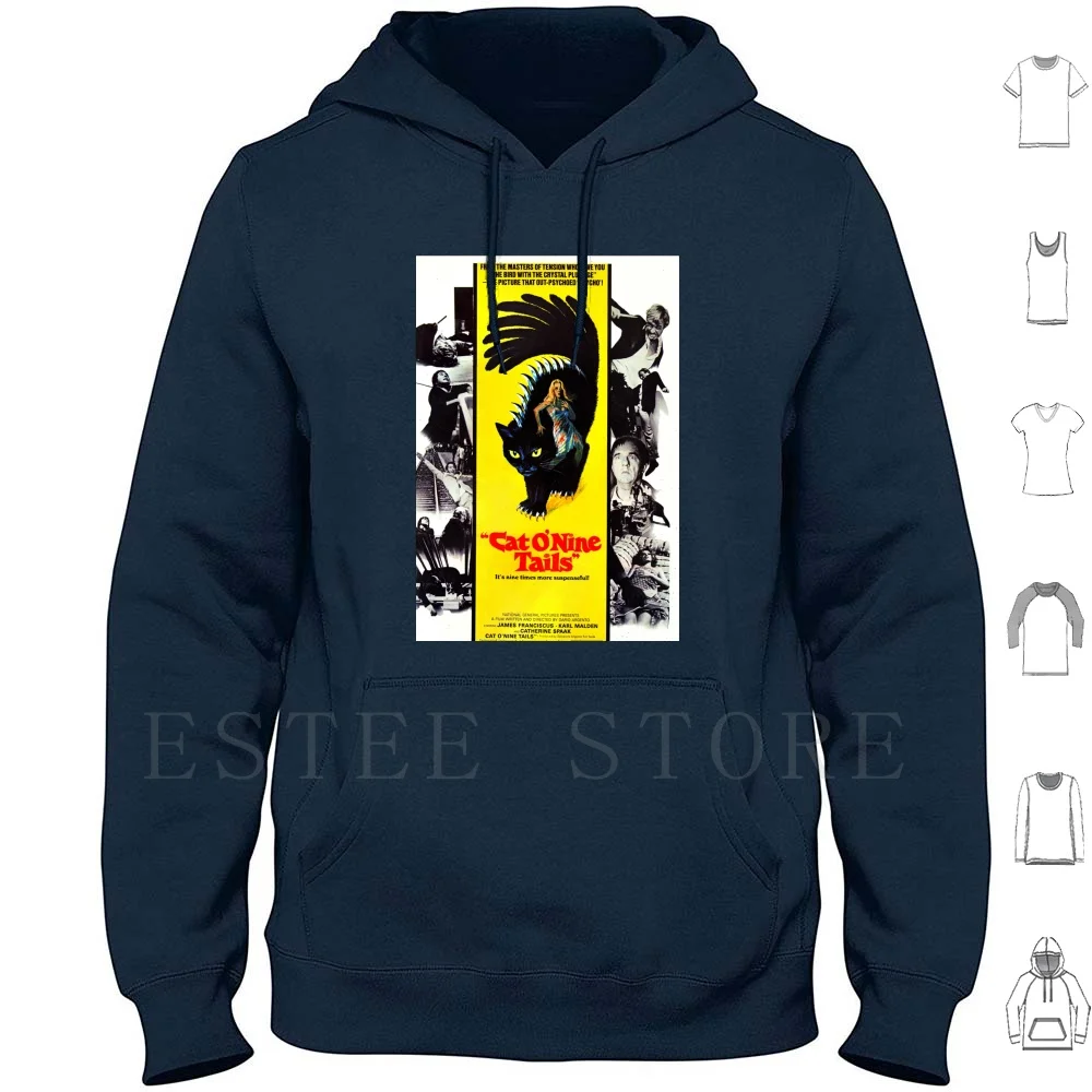 Felpe Con Cappuccio Cat O' Nine Tails Dario Argento Manica Lunga Giallo