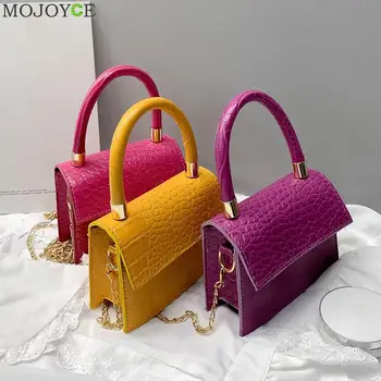 

Fashion Pure Shoulder Crossbody Bag Classic Texture Delicate Creative Design Chic Women PU Leather Portable Mini Handle Totes