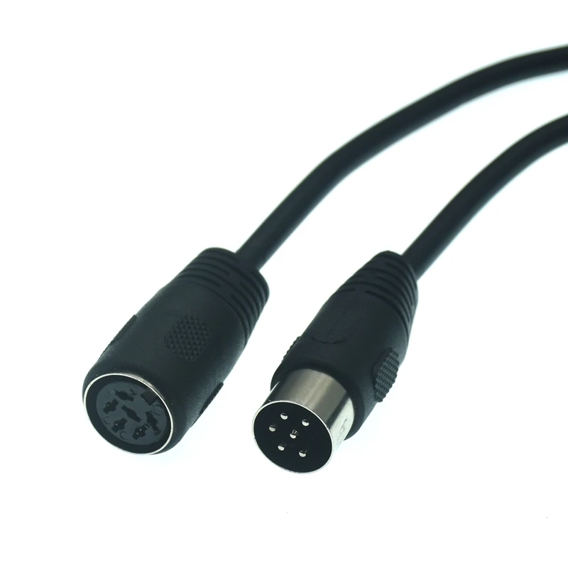 DIN 6-pin Male to Male & Female Audio Data Signal Extension Cable - 0.5m, 1m, 1.5m, 3m Description Image.This Product Can Be Found With The Tag Names Computer Cables Connecting, Computer Peripherals, Din 6pin, PC Hardware Cables Adapters