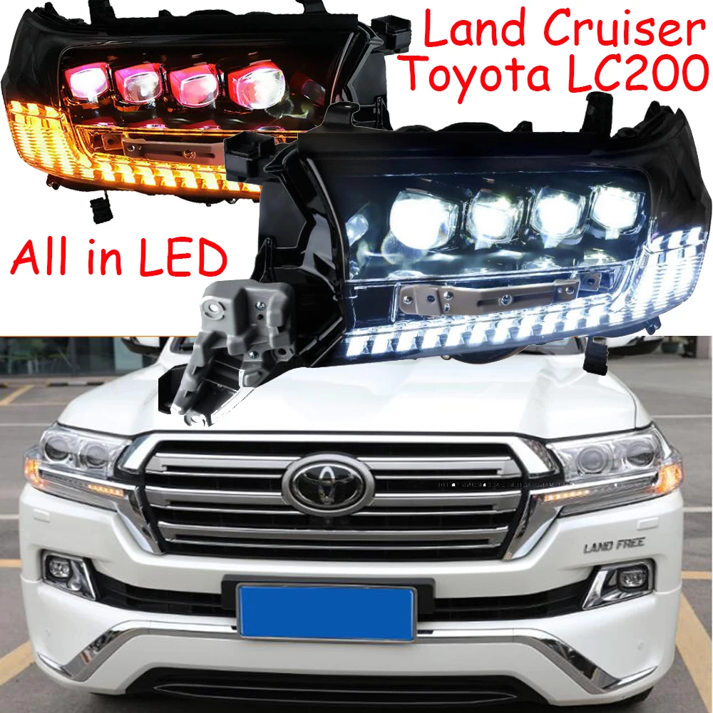 Автомобильный бупмер головной свет для Toyota Prado Land cruiser LC200 фары автомобильные аксессуары все светодиодный противотуманный фонарь для cruiser фары