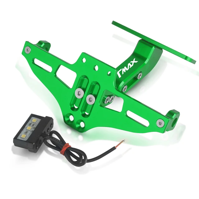 FOR YAMAHA TMAX 500 TMAX 530 TMAX 560 2001 2002 2003-2020 Motorcycle Adjustable Angle License Number Plate Frame Holder Bracket Green