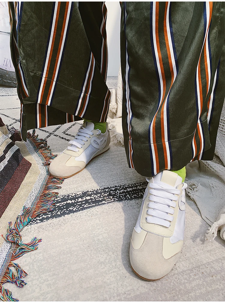 Buono Scarpe/легкие женские кожаные кроссовки; повседневная спортивная обувь с круглым носком; разноцветная Обувь На Шнуровке; повседневная обувь с бантом; Femme