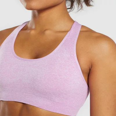 Bra quick-dry top seamless two-layer knitted running vest with padded chest