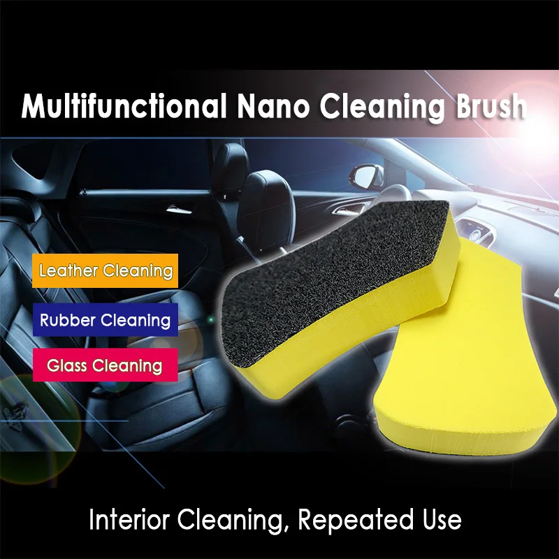 Многофункциональная нано Чистящая Щетка для машины войлочный моющий инструмент для автомобильное сиденье из кожи детализирующие аксессуары для интерьера уход за кожей