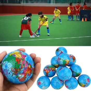 

Baby Toys World Map Sponge Ball Map Earth Globe Early Education 6.3/7.6cm PU Planet Geography Sponge Globe Toy
