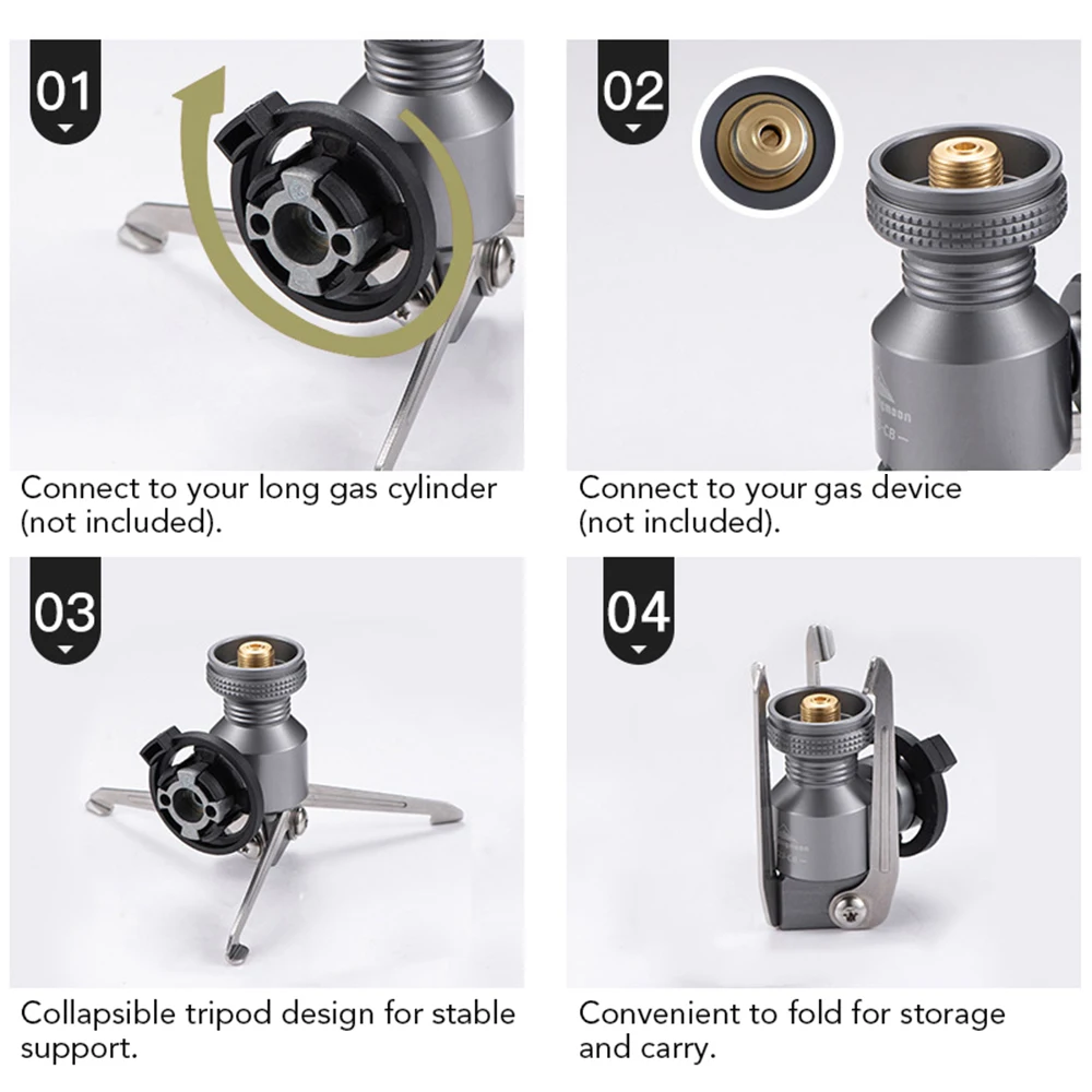 Camping en plein air cuisinière à gaz Camping cuisinière à gaz Propane Butane cuisinière réservoir Complete couplage Camping chauffage poêle