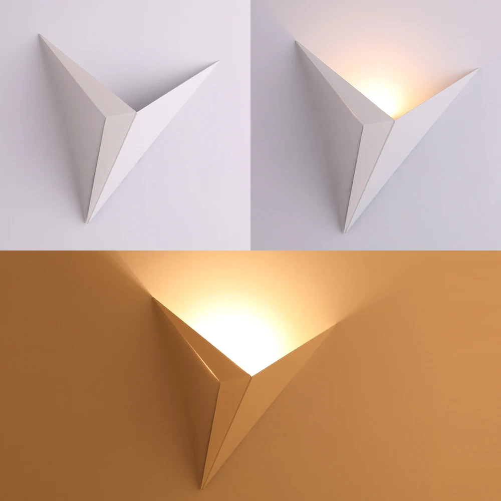 Wall Lamp Modern Minimalist Triangle Shape 3W AC85-265V Simple Lighting Nordic Style Indoor Wall Lamps Living Room Bath Light