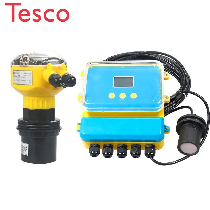 

China Manufacturer Ultrasonic Level Gauge 4-20mA water tank level meter digital LCD display