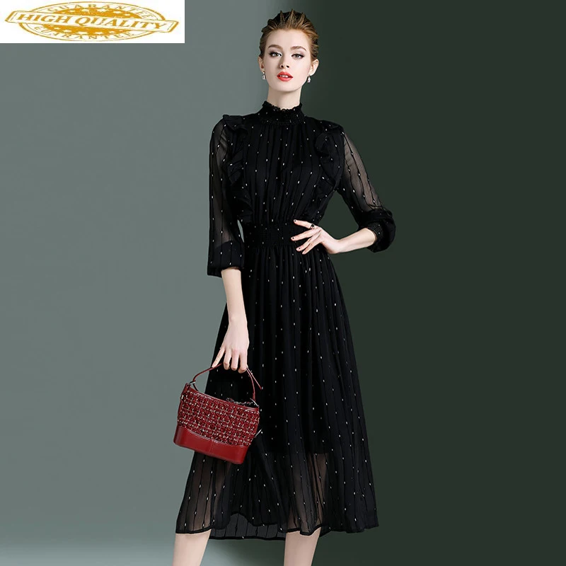 Lente En Zomer Rok 2020 Koreaanse Chiffon Zwarte Vrouwen Dragen Hoge Grade Vrouwen Dragen Elegante Vrouwen Dragen Lente En Zomer Rok 2020 Koreaanse Chiffon Zwarte Vrouwen Dragen Hoge Grade Vrouwen Dragen Elegante Vrouwen Dragen