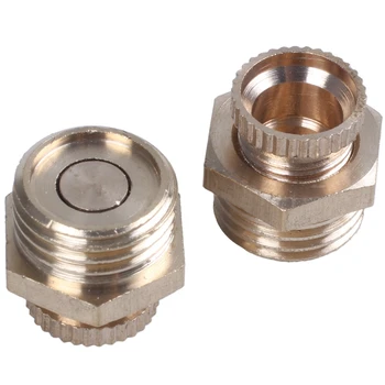 

2 x air compressor, 1/4 PT extension thread metal drain valve, gold