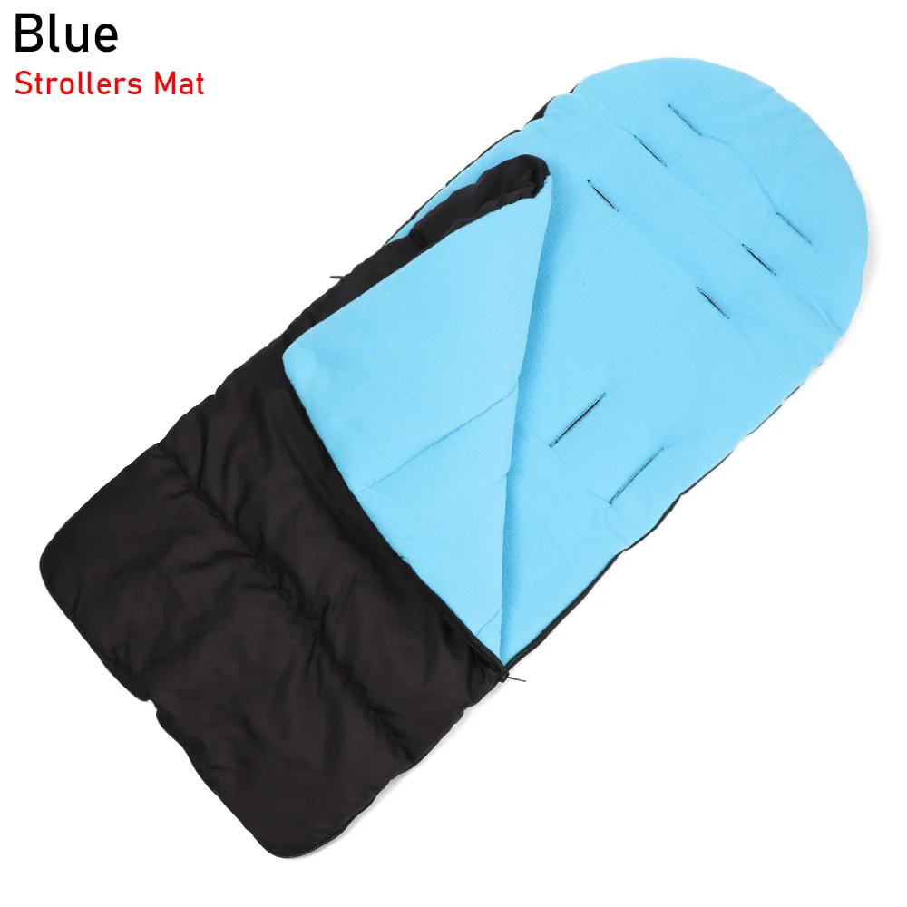 Strollers Mat-blue Детская зимняя универсальная муфта для ног, удобный фартук, подкладка для коляски, коляски, спальные мешки, ветрозащитная Толстая хлопковая подкладка - Цвет: Strollers Mat-blue