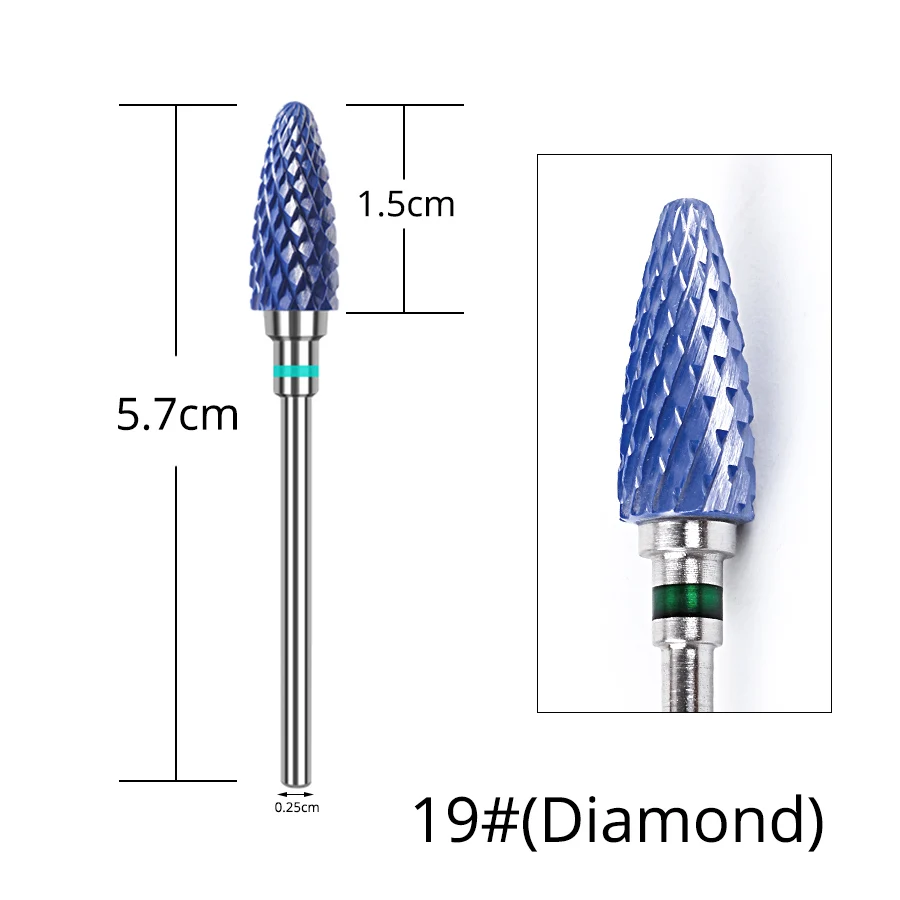 Alileader Nail Draill For Electric Drill Ceramic Drill Nail For Nail Art Instrument Safe Cutter For Cutter Manicure - Цвет: 19