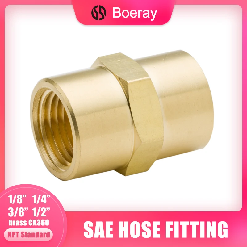 Фитинг из латунного шланга шестигранная муфта 2 шт. 1/8 &quot1/4&quot 3/8 &quot1/2&quot NPT NPTF