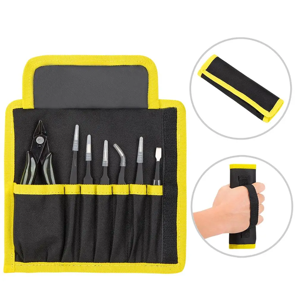 JCD Ceramic Precision Tweezers Set Wire Stripper Cutter Electronics Soldering DIY Cell-Phone Home Repair Tools Kit