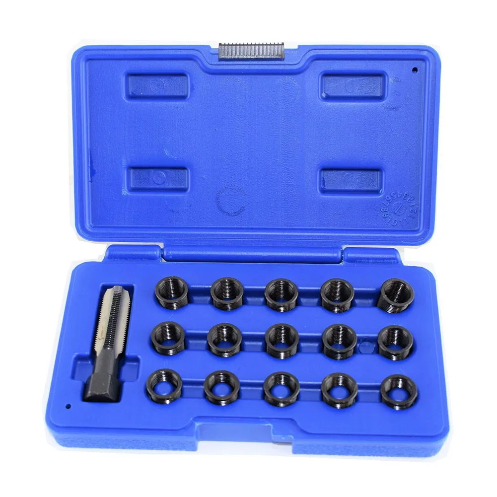 

Tap Kit Set Car Rethreading Repair Hole Thread Ignition Plug M14*1.25 16pcs