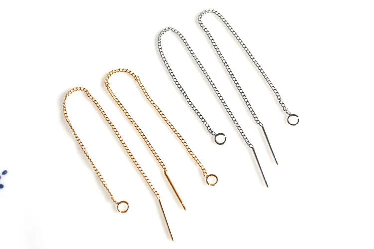 K金长耳线金银两色-3BL7-(1)详情