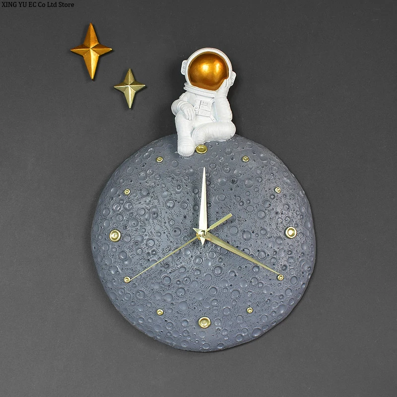 Permalink to Modern Light Luxury Astronaut Wall Clock Personality Dining Room Wall Decoration Clock Creative Living Room Home Fashion Clock