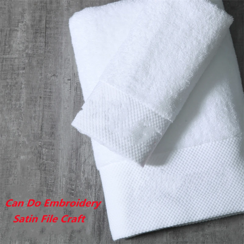 Description Picture 3 of itemNew 40X80CM White Pure Cotton Towel Adult Washing Face Bath Hotel Pure Cotton Men And Women SPA Soft Absorbent Lint-Free Towels
